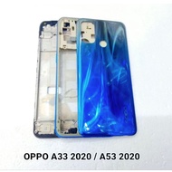 Casing Housing Casing Full Set OPPO A32 / A33 2020 / A53 4G / A53s 4G BackDoor + Bazel + LCD Frame