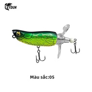 Popper Mồi câu cá mồi nước cứng hàng đầu Whopper plopper mềm xoay đuôi 85mm 15g Popper wobblers cho 