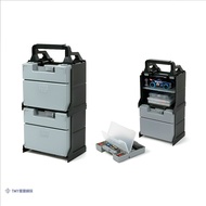 กล่องจัดระเบียบอุปกรณ์รถสี่ล้อแบบพกพา Tamiya ชั้นวางอุปกรณ์สำหรับงานโมเดลรถยนต์ RC สองชั้นใหม่สำหรับ