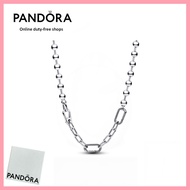 [Duty Free] Pandora 100% Latest S925 Pure Silver Jewelry Pandora ME Metal Bead & Link Chain Necklace
