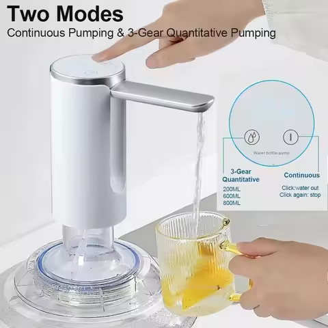 Electric Water Gallon Bottle Pump Foldable Automatic Water Dispenser 19 Liters Bottle Rechargeable D