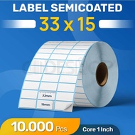 ZEBRA GK 420 T Semi-coated Label Sticker - ZEBRA GK420T | Barcode 33 X 15 KK 3 LINE