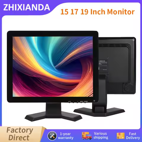 Zhixianda 15 17 19 Inch 4:3 Same Design CCTV Portable HD LCD Display Computer No Touch Function Moni