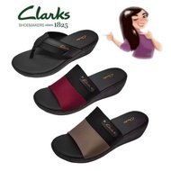 YC2 Clarks Ladies Comfort Wedge Sandals / Sandal Wanita Wedges Clarks