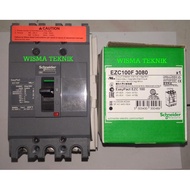 (READ DESCRIPTION) MCCB SCHNEIDER 3P 80 Amp EZC100F3080 ORIGINAL
