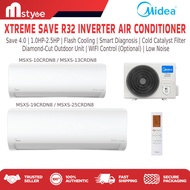 Midea Air Conditioner (1.0HP-2.5HP) Xtreme Save/dura R32 - Inverter MSXS-10CRDN8 &amp; Non Inverter (MSGD-09,12,19, 24CRN8)