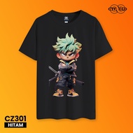 Distro ANIME ZORO ONE PIECE TSHIRT CZ301 CYFCLO SUPER COMFORTABLE T-SHIRTS 100% SHORT SLEEVED TOPS
