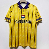 92-93 Sheffield Wednesday Retro Jersey Away Yellow Stripe  Fan Edition Club Team Football Soccer Sui