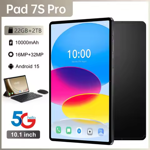 2025 New Original Pad 7s pro Tablets 10.1" Snapdragon 8 Gen3 HD Android 15 Tab 22GB+2TB 10000mAh 5G 
