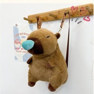 Hot Sale Ready Stock Capybara Capybara Backpack Plush Doll Snot Capybara Can Pull Snot Bubble Doll D