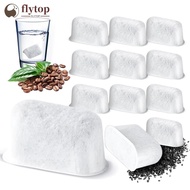 FLYTOP 6Packs Coffee Machine Charcoal Filter Espresso Machine Water Filter Replacements Accessories 