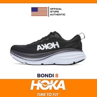 （original）Hoka Bondi 8 Mesh breathable running shoes 1127952-BWHT Black White