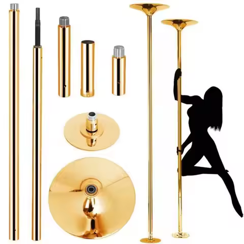 Dance Pole Gold Portable Spinning Static Dancing Tube For Home Gym Fitness Dance Studio Colorful Exe