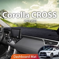 For Toyota Corolla CROSS 2022-2023 Anti-Slip Car Dashboard Cover Avoid Light Pad Instrument Platform Desk Mat Dash Carpet Protective Sunshade Accessories