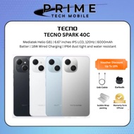 Tecno Spark 40c 4GB +128GB / 8GB + 256GB | Mediatek Helio G81 | 6000mAh Battery | Original