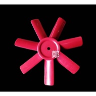 Red Fan Blade Left Rotation (Blown Out) 7 Blades 15 Inches