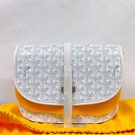 閒置 Goyard belvedere pm 白色老花郵差包/斜挎包