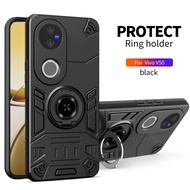 Casing for vivo iQOO Z10R 5G iQ00 iQOOZ10R Phone Case Car Magnetic Adsorb Ring Holder Stand Bracket 