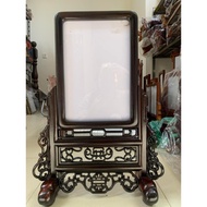 Antique Pu-painted incense wood altar photo frame, size 20x30cm