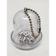 Dice Charm Keychain 2"H