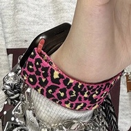 สายรัดไนลอนลายเสือดาว Y2K สุดเก๋ไก๋เข้ากันได้กับ IWatch Series 10 9 8 SE Ultra 2 สายรัดแบบปรับได้ระบ