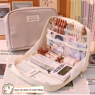 90 ° Large Opening Pen Bag Pencil Case/ Large-capacity Travel Storage Bag for Stationery & ID Card &