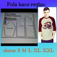 Pola Jiplak  Pola Instan  Pola Baju POLA KAOS RAGLAN DEWASA