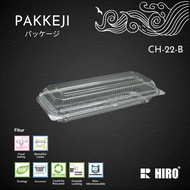 PAKKEJI Disposable Clear Plastic Mica Food Container Side Dish Bread Box - Hiro Food - CH-22-B