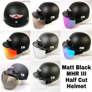 MHR 3 MATT BLACK / MHR III Half Cut Helmet Size L 100% Original New