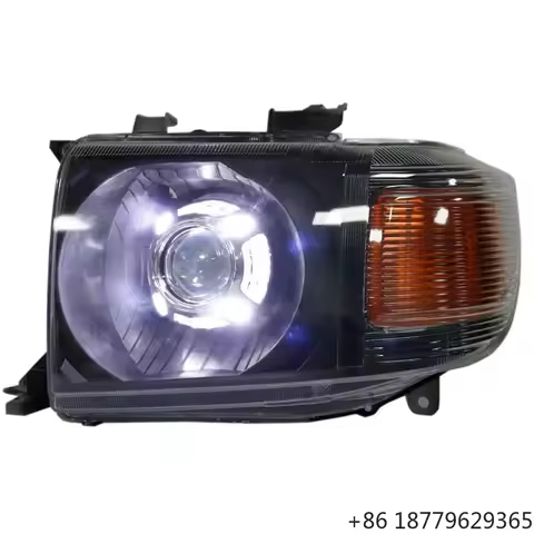 Headlight Assembly with Angel Eyes Bi-Xenon Projector Lens DRL Off-Road SUV Fitment