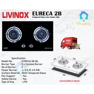 LIVINOX EURECA 2B-BL Built-In Gas Cooker Hob Cooker Dapur Kitchen Appliances GAS HOB STOVE