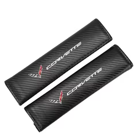 Car Seatbelt Shoulder Pad Cover Carbon Fiber Seat Belt Protector for Corvette C1 C2 C3 C4 C5 C5 C6 C