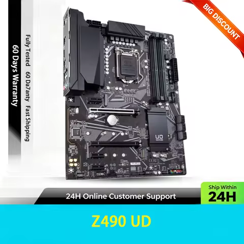 For Gigabyte Z490 UD ATX Motherboard LGA1200 DDR4 Max 128GB HDMI M.2 Slot 100% Fully Tested Working 