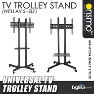 Onsmo Universal TV Cart Free Lifting 32"-65"TV Trolley Stand with Mobile Wheels and Adjustable AV Shelf Camera