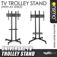 Onsmo Universal TV Cart Free Lifting 32"-65"TV Trolley Stand with Mobile Wheels and Adjustable AV Sh