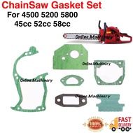 Gasket Chainsaw 4500 5200 5800 45cc 52cc 58cc Tokai Ogawa OG6816 OG6818 OG6820 OG6822 Gasoline 18” 2