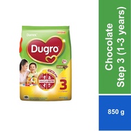 Dumex Dugro Step 3 Chocolate Growing Up Milk Formula 1-3 years (850g) (Susu, Milk Powder, 奶粉)