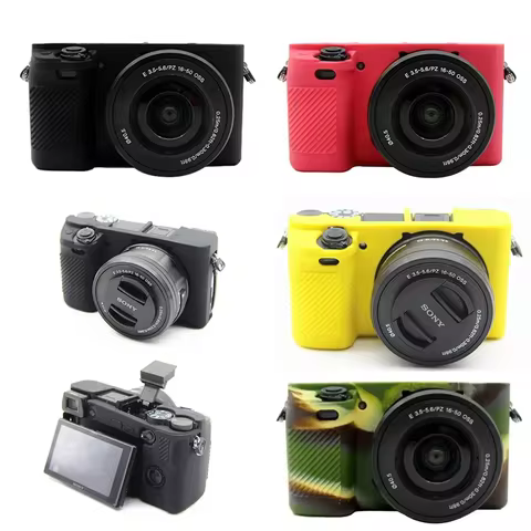Silicone Armor Skin Case Camera Bag Body Cover Protector for Sony Alpha A6000 A6100 A6300 A6400 A650