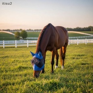 [iti] Stretch Equine Mask 1pc Horse Fly Mask Anti Insect Mesh Bug Eye Protection for Stable Outdoor 