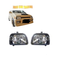 Perodua Kancil (94') Head Lamp Kancil Petak Lampu Depan Kancil Glass Kaca / Plastik Frame Smoke (Ful
