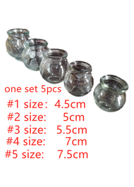 ventosa glass set (5 pcs diffrent size )