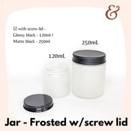 Home &amp; Living☬∏Glass Jar (Candle Jar) - Frosted with screw lid (120ml / 250ml capacity)