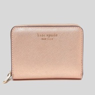 Kate Spade Spencer Metallic Small Compact Wallet K4552 Rose Gold