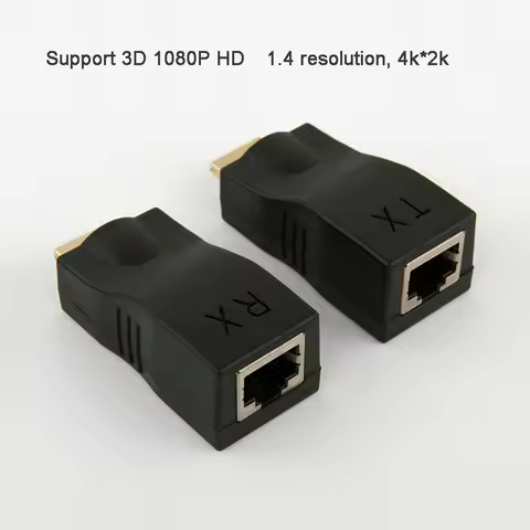 1080P HD 4K HDMI-compatible Extender RJ45 Ports Network 30M HDMI-compatible to RJ45 Over CAT5e / 6 U