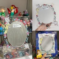 (坐枱鏡)日本稀有絕版迪士尼貝兒belle 美女與野獸 Beauty and the Beast公主公仔坐枱鏡子化妝鏡 。長髮公主rapunzel 毛絨公仔 掛飾擺件。Disney日本東京迪士尼愛麗絲