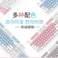 Popular Dahlyou EK815 Mechanical Keyboard Keycap Double-spelling White Blue Pink Translucent Adapt t