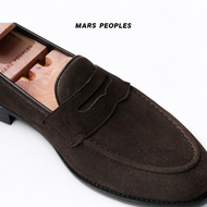 MARS PEOPLES - Unlined Penny No.3 loafers  สี Dark brown suede