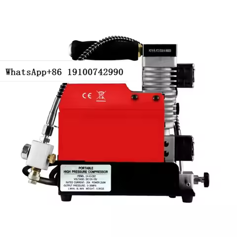 GX-CS2 30Mpa 300Bar 4500Psi 12V PCP Air Compressor 12V Portable High Pressurep for Diving Scuba Tank