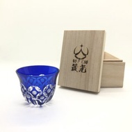 江戶切子清酒杯・七寶花 | 日本職人傳統手磨玻璃工藝