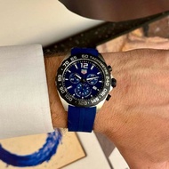 Tag Heuer F1 Blue Dial Quartz Chronograph Rubber Watches 43MM CAZ101AV.FT8077